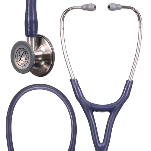 3M Littmann Cardiology IV Diagnostic Stethoscope, 6187C, More Than 2X as Loud*, Weighs Less**, 27" Midnight Blue Satin-Finish Tube for Added Comfort, Flexibility and Cleanability