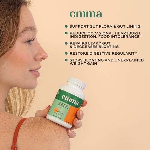 Emma Doctors Endorsed Gut Health Supplement - 60 capsules - Relief from Gas and Bloating, Repairs Leaky Gut with Magnesium, Berberine, Vitamin D, Quercetin & More - Gut Health & Colon Cleanse Formula