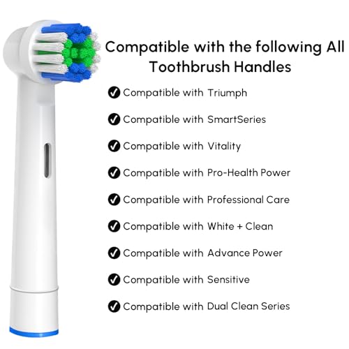 Replacement Toothbrush Heads Compatible with Oral B Braun, 12 Pcs Professional Electric Toothbrush Heads Brush Heads Compatible with Oral B Replacement Heads Refill 7000/Pro 1000/9600/500/3000/8000