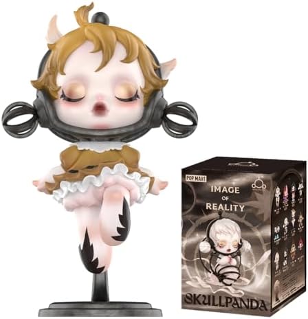 POP MART SKULLPANDA Image Of Reality Series Figures, SKULLPANDA Blind Box Figures, Random Design Action Figures Collectible Toys Home Decorations, Holiday Birthday Gifts for Girls and Boys, Single Box