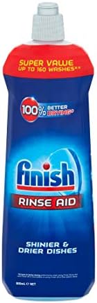 Finish Rinse Aid 100% Better Drying Dishwasher, Lemon Sparkle, 800 ML