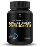 HUMANX Lactobacillus Gasseri & Reuteri+ 20 Billion CFU Plus Organic Prebiotics and Punicaligans - Probiotic Supplements - USA Made - Non-GMO - Performance Driven Delayed Release Capsule