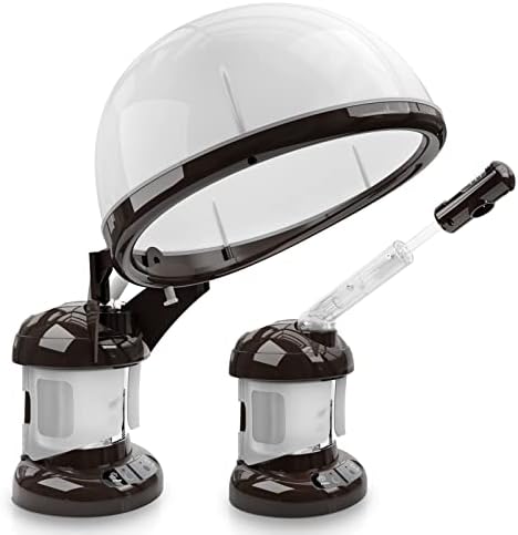 Hair Steamer Kingsteam 2 in 1 Ozone Facial Steamer, Design for Personal Care Use at Home or Salon Barber (Coffee)