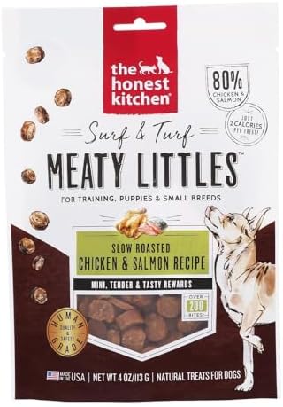 The Honest Kitchen Surf & Turf Meaty Littles: Chicken & Salmon Recipe, 4 oz Bag
