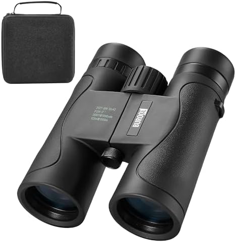 10x42 HD Professional Binoculars for Adults - High Power Binoculars with BAK4 Prism FMC Lens, Waterproof Compact Binoculars for Bird Watching Hunting Travel Stargazing Outdoor with Carrying Case