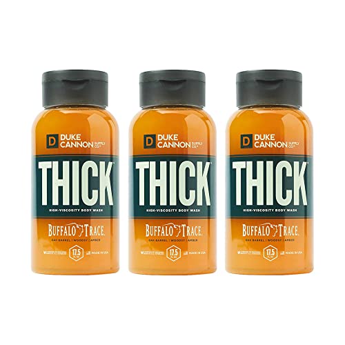 Duke Cannon Supply Co. THICK High-Viscosity Body Wash for Men Smells Like Bourbon Oak Barrel Multi-Pack - Premium Ingredients, Plant-Based Thickeners, Superior Lather, Exfoliating, 17.5 Fl Oz (3 Pack)