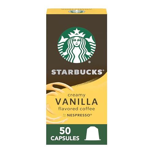 Starbucks by Nespresso Original Line Vanilla Flavored Coffee, 50-count Espresso Pods
