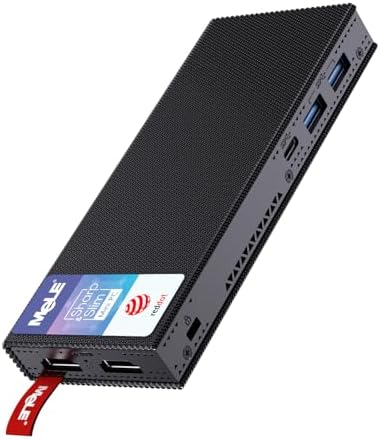MeLE PCG02 Pro Fanless Stick PC N100 8GB RAM 256GB Storage, Reddot Winner Mini Computer Dual HDMI, 4266MHz LPDDR4, WiFi5 Gigabit Ethernet, USB Type-C PD3.0 on Business Office IoT, Media, Home