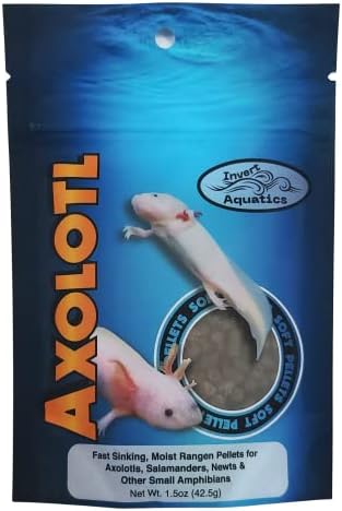 Soft Pellets for Axolotls - Moist Sinking Diet for Axolotl, Newts, Salamanders & Other Small Amphibians (3 oz (85g))