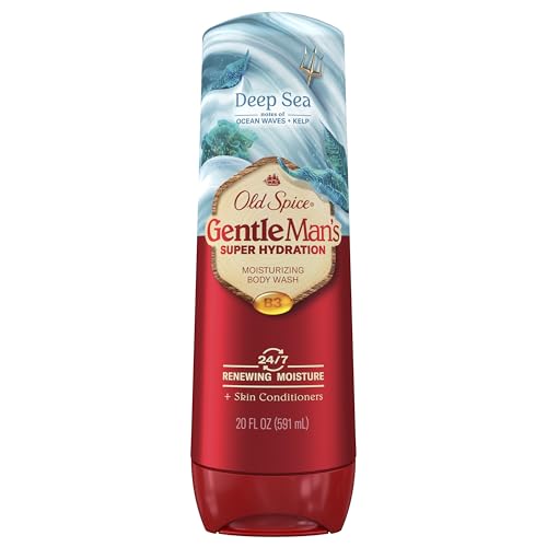 Old Spice Super Hydration GentleMan’s Body Wash, 24/7 Renewing Moisture, Gentle on Skin, Deep Sea Scent, 20 fl oz