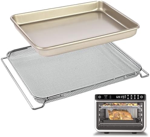 Air Fryer Basket for Ninja Air Fryer Oven, Replacement Air Fryer Tray Air Fryer Pans Air Fryer Accessories for Ninja DT201 Foodi 10-in-1 Smart XL Air Fry Oven Ninja Foodi Accessories