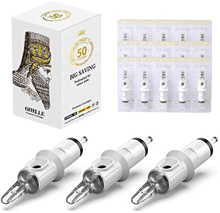 Hawink Tattoo Cartridge Needles #12 Standard 9 Curved/Round Magnum M-Taper 50PCS with Membrane Professional Disposable EN05S-50-1209RM