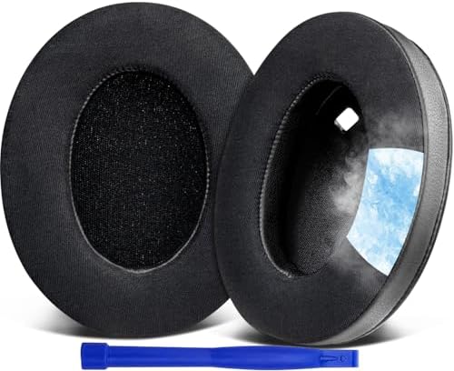 SOULWIT Cooling-Gel Earpads Replacement for Sony WH-1000XM4 (WH1000XM4) Headphones, Ear Pads Cushions with High-Density Noise Isolation Foam, Added Thickness, Without Affecting Sensor - Black