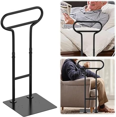 Bed Rails for Elderly Adults Safety, Adjustable Bed Cane for Elderly, Heavy Duty Stand Assist Railing for Seniors, for Couch, Chair, Full, Twin Bed (260LBS Loading, 5 Heights, Black)