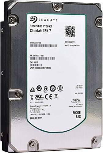 Seagate Cheetah 15K.7 | ST3600057SS | 600 GB 15k RPM SAS 6Gb/s 16MB Cache 3.5 Inch Internal Hard Disk Drive (Renewed)