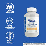 Konsyl Daily Psyllium Fiber Capsules Contains 1500mg Psyllium Husk Powder per Serving - Non-GMO, Vegan, Keto - Supports Digestive Health+ 500 Count