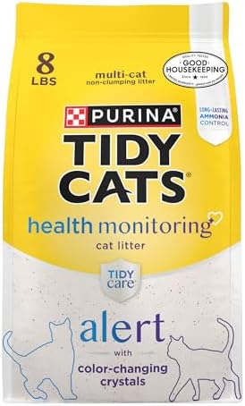 Purina Tidy Cats Tidy Care Alert Cat Health Monitoring Non Clumping Cat Litter with Silica Crystals - 8 lb. Bag