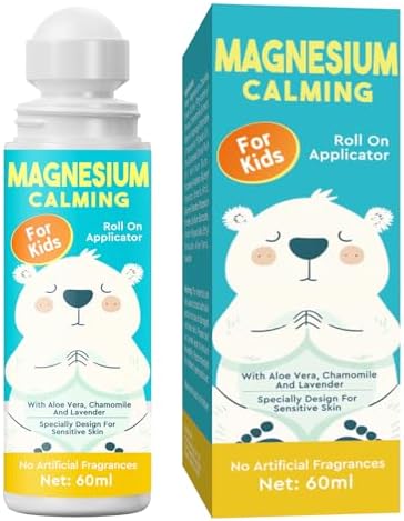 Kids Magnesium Lotion, Magnesium Cream for Sleep, Roll-on Applicator, Relaxation Formula for Bedtime, Sweet Sleep for Childs