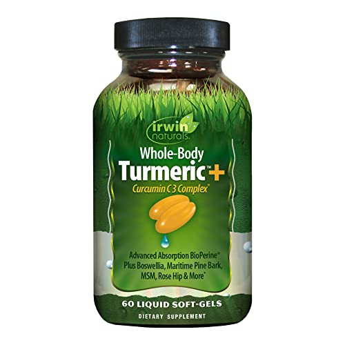 Irwin Naturals Whole-Body Turmeric+ - BioPerine Complex Enhanced Absorption - 60 Liquid Softgels