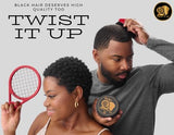 Twist It Up Comb with Gel (Unity Black) - Alternative to Hair Sponges for Black Men Curls and Sponge for Hair, Tennis Racket for Hair Twist Comb