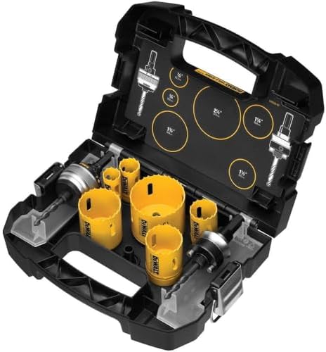 DEWALT Bi-Metal Hole Saw Kit for Wood, Metal and Plastic (D180001)