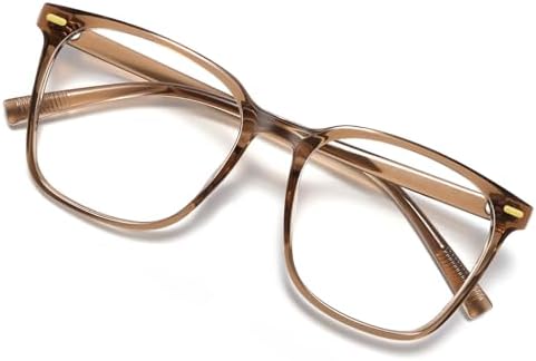 Oversized Square Blue Light Blocking Glasses for Women Men, Anti-Fatigue Computer Monitor Glasses Reduce Eye Strain