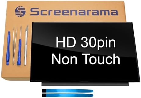 SCREENARAMA New Screen Replacement for HP 15-FD0081WM 15-FD0083WM (Glossy) 30pin HD 1366x768 LCD LED Display with Tools and Tape