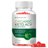 Organic Keto ACV Gummies - Sugar-Free Gluten-Free Apple Cider Vinegar Supplement for Women Men - B12 Vegan & Non-GMO (1200mg)