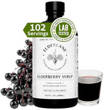 Elderlane Elderberry Syrup Elderberry Shots - Immune Support Supplement for Kids & Adults - Immune Boosters - Natural Immunity Booster - Made with Honey & Elderberries - Gluten-Free - 16.9 Fl Oz