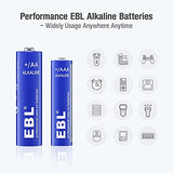 EBL 48 Counts AA Batteries and AAA Batteries Combo Pack - High Capacity 24 Double A and 24 Triple A Batteries 1.5V High Performance Alkaline Battery with Longer Year Shelf Life