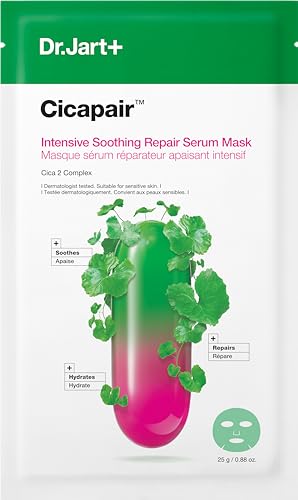 Dr.Jart+ Cicapair™ Sensitive Skin Serum Face Mask for Redness with Centella Asiatica | Sheet Mask | Korean Skin Care