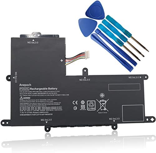 PO02XL Laptop Battery Replacement for HP Stream 11-R 11-R014WM Pro G2 G3 Series HSTNN-DB7G TPN-Q166 823908-1C1 823908-2C1 824560-005 HSTNN-IB7G 7.6V 37Wh 4810mAh
