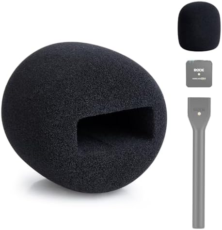 Microphone Cover Foam Compatible with Rode Wireless Go II/PRO Suitable for Interview Go Handheld Adaptor, Replacement Rode Pop Filter to Blocks Out Plosives by YOUSHARES