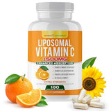POTENT NATURALS Liposomal Vitamin C 1500mg, Vitamin C Supplement - High Absorption Ascorbic Acid - Immune-Support Supplement & Helps Collagen Production- 180 Capsules