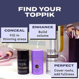 Toppik Colored Hair Thickener, 5.1 OZ Dark Brown Hair Spray Can for Thinning Hair, Hair Spray for Root Touch Up and Hair Thickening