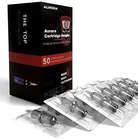 50 Packs Mix Round Liner Aurora Tattoo Sterilized Disposable Cartridge