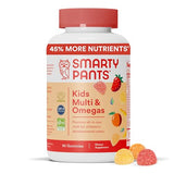 SmartyPants Kids Multivitamin Gummies: Omega 3 Fish Oil (EPA/DHA), Vitamin D3, C, Vitamin B12, B6, Vitamin A, K & Zinc for Immune Support, Gluten Free, Three Fruit Flavors, 90 Count (22 Day Supply)