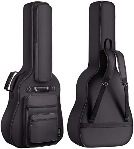 CAHAYA Acoustic Guitar Bag Thick Padding Waterproof Dual Adjustable Shoulder Strap Guitar Case Gig Bag 40 41 inch with Back Hanger Loop