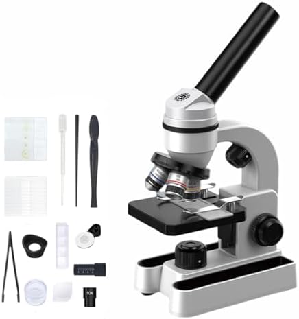 Microscope-40-1600X Magnification,Biological Educational Microscope for Students,with Phone Clip,Biological Specimen and Fill Light (1)