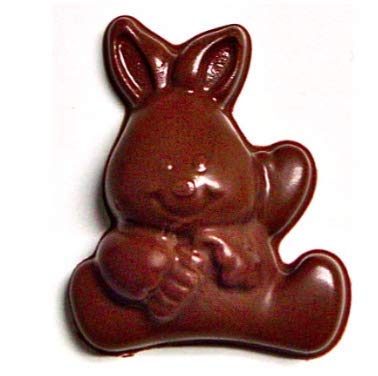 2 inch Tall Sugar Free Chocolate Sitting Easter Bunny (6 pack of .6 oz each) (Milk)
