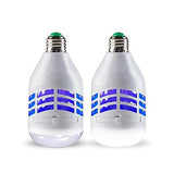 PIC LED Bug Zapper Light Bulb, Compact Mosquito Zapper, Electric Insect Killer, White, Fit Standard Bulb Socket, Kills Bug on Contact, Bug Catcher for Home, 2 Pack