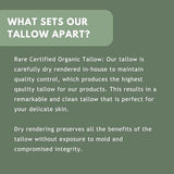 Certified Organic Beef Tallow Skin Cream for Sensitive Skin - Olive Oil - Unscented Tallow Cream Moisturizer to Soothe the Effects of Eczema, Rosacea and Baby (Olive Oil Unscented 4oz)