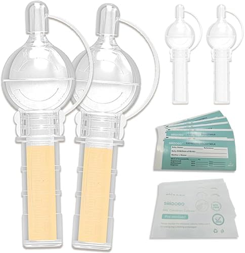 Colostrum Collector Kit, Reusable Breast Milk Collector with Storage Case, for Breastmilk to Collect, Bpa Free, 4ml, 4 Pcs