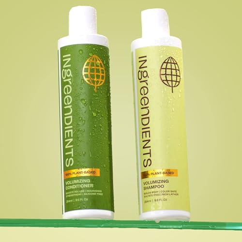 Non Toxic Sulfate Free Volumizing Shampoo & Conditioner with Organic Ingredients For Fine & Thin Hair - Color Safe, Paraben & Gluten Free, Silicone Free, Vegan, Cruelty-Free, pH Balanced