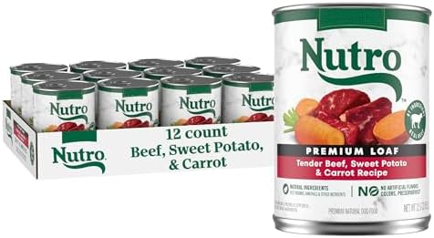 Nutro Natural Choice Premium Loaf Adult Wet Dog Food Beef Recipe 12.5 oz. Cans (12 Count, Pack of 1)