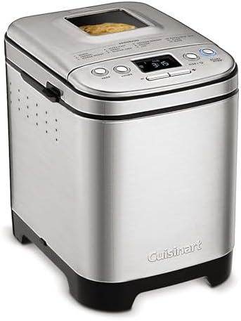 Cuisinart Bread Maker Machine, Compact and Automatic, Customizable Settings, Up to 2lb Loaves, CBK-110NAS