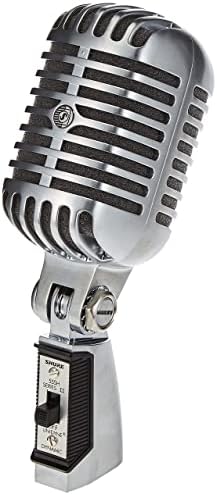 Shure 55SH Series II Iconic Microphone - Vintage Style, Rich Sound Quality, Rugged Construction, Shock-Mounted Noise Reduction for Vocals & Instruments-for Live Performances & Studio Recording