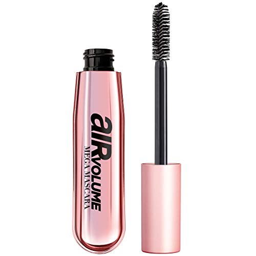 L’Oréal Paris Makeup Air Volume Mega Mascara, Lightweight & Long-lasting Volumizing Mascara for Voluminous Eyelashes, Washable Black Brown, 0.3 Fl Oz