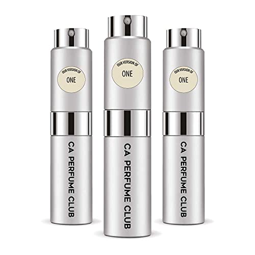 CA Perfume Impression of Calvin K. One For Women & Men Replica Version Fragrance Dupes Concentrated Long Lasting Eau de Parfum Spray Refillable Atomizer Bottle 0.27 Fl Oz-X3