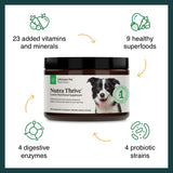 ULTIMATE PET NUTRITION Nutra Thrive™ Canine 40 in 1 Nutritional Supplement for Dogs, Powder Supplement for Dogs, Digestion and Immune Support, Vitamins, Minerals, Probiotics, Enzymes, 30 Servings